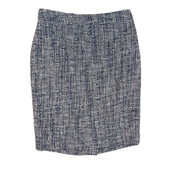 J. Crew NWT Size 2 Bellflower Tweed Pencil Skirt Multicolor Purple Blue - Picture 1 of 8